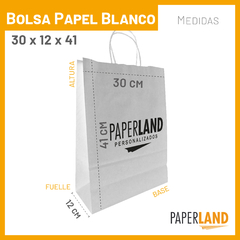 Bolsas de Papel 30x12x41 Personalizadas 2 Caras x 1 Color en internet