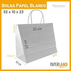 Bolsas de Papel 32x10x23cm Lisas en internet