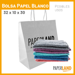 Bolsas de Papel 32x10x30 Personalizadas 1 Cara x 2 Colores - comprar online