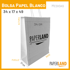 Bolsas de Papel 34x17x49 Personalizadas 2 Caras x 2 Colores en internet