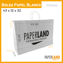 Bolsas de Papel 43x12x32 Personalizadas 2 Caras x 1 Color en internet