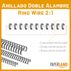 Anillado Doble Alambre Ring Wire 2:1 - A5 - tienda online
