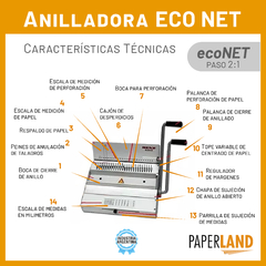 Anilladora Espiraladora Renz Doble Ring Wire 2:1 Econet - comprar online