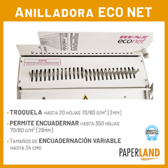 Anilladora Espiraladora Renz Doble Ring Wire 2:1 Econet - tienda online