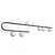 PENDENTE DAMA 150x30CM 5XG9 / CABOS KEVLAR CRISTAL / METAL E GLOBO Ø12CM | USINA 16805/5
