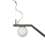 PENDENTE ZIG 110X30CM 4XG9 / CABO AÇO CHUMBADOR + CABO RAYON / GLOBO Ø12CM | USINA 16830/4 - comprar online