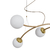 PENDENTE ZUCCA 34X105CM 6XG9 CABO AÇO CHUMBADOR + CABO RAYON / GLOBO Ø12CM | USINA 16856/6 - loja online