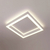 Plafon Dobby Quadrado 50x50x7,5cm Led 112w Bivolt - Usina 19680/50