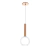 PENDENTE C/ GLOBO Ø12X28CM METAL E VIDRO 1 X G9 GLOBO Ø12CM |OLD ARTISAN PD-5436 - comprar online