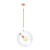 PENDENTE GLOBO INCLINADO Ø25X48CM METAL E GLOBO Ø25CM 01XE27 |OLD ARTISAN PD-5478