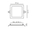 LUMINÁRIA DE EMBUTIR QUADRADO 12W 3000k LED BIVOLT 17X17X2,5CM DOWNLIGHT | OPUS ECO 32498 na internet