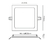 LUMINÁRIA DE EMBUTIR QUADRADO 18W 6500k LED BIVOLT 22X22X2,5CM DOWNLIGHT | OPUS ECO 32528 - comprar online