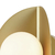 ARANDELA CACAU 14X15X25CM 1XG9 METAL DOURADO FOSCO VIDRO BRANCO | BELLA ILUMINAÇÃO HL009 na internet