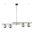 PENDENTE BAMBU METAL PRETO E BRONZE VIDRO FUME 23X98X16,5CM 4XG9 | BELLA ILUMINAÇÃO HL017LB