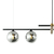 PENDENTE BAMBU METAL PRETO E BRONZE VIDRO FUME 23X98X16,5CM 4XG9 | BELLA ILUMINAÇÃO HL017LB - comprar online