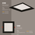 Imagem do EMBUTIDO QUADRADO RECUADO 17X17CM LED 18W 3000k BIVOLT - PRETO / DOWNLIGHT | OPUS HM 80211