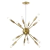 Pendente Flash 62x62x40cm Sputnik com Tubo Ponteira Acrílico Metal Alumínio 12xG9 - Old Artisan PD-5776