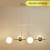 Imagem do Pendente Botton Small Retângular 80x26cm Alumínio e Globo Ø12cm Fosco 4xG9 - QImporta PD2306-CHP