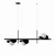 Imagem do Pendente Calandra Assimétrico Linear 27x21x80cm Alumínio e Globo Ø10cm Fosco 3xG9 - QImporta PD2343