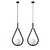 Kit 02 Pendente Gota Globo Ø12cm c/ Rosca Alumínio 1xG9 - QImporta KIT2-PD2358 - comprar online