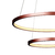 PENDENTE MONTREAL ARO Ø50X2CM / Ø30X2CM LED 40W 3000K BIVOLT / 02 ANEL COBRE | STUDIOLUCE QPD1301-CO - Coreluz | Luminárias, Pendentes, Arandelas e Iluminação