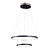 PENDENTE MONTREAL ARO Ø50X2CM / Ø30X2CM LED 40W 3000K BIVOLT / 02 ANEL PRETO | STUDIOLUCE QPD1301-PT