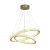 Pendente Intense Ø60+Ø40x04cm Aro Duplo Led 78w 3000k Bivolt Dourado Escovado - Usina Imports UI20000/2DR