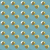 Tricoline - Coleção ABELHINHAS - Abelhinha Feliz - Fundo Azul Turquesa - 0,50m X 1,50m