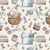 COLEÇÃO ATELIÊ - MEU ATELIÊ - FUNDO BEGE CLARO ESTONADO -Tricoline Digital - 0,50m X 1,50m