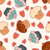 Tricoline - Coleção DELICIAS DA COZINHA - AMOR POR CUPCAKE - FUNDO OFF WHITE - 0,50m X 1,50m