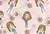 Tricoline Digital - COLEÇÃO FELICIDADE - MENINAS - fundo rosê - 0,50m X 1,50m