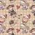 CAFÉ COM AS AMIGAS - FUNDO BEGE -Tricoline Digital - 0,50m X 1,50m