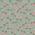 Tricoline Digital - COLEÇÃO CASINHAS - MINI FLORAL MENTA - 0,50m X 1,50m