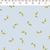 Tricoline Coleção Triplice - Mini Floral - Fundo Azul Claro - 0,50M X 1,50M