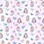Tricoline Digital - SEREIA BABY- FUNDO ROSA - 0,50m X 1,50m