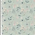 Tricoline Digital - Coleção BIRDS - Estampa FLORAL - fundo VERDE RETRÔ - 0,50m X 1,50m