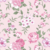 Tricoline - ESTAMPA FLORAL LISSE - FUNDO ROSA - 0,50m X 1,50m