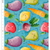 Tricoline Digital - FRUTAS E LEGUMES DIVERTIDOS - FUNDO AZUL TURQUESA - 0,50M X 1,50M