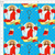 ESTAMPA JESUS - FUNDO AZUL - TRICOLINE ESTAMPA DIGITAL - 0,50M X 1,50M