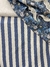 Linho Misto com algodão - LISTRAS LARGAS CRU E AZUL JEANS - 0,50m X 1,50m - loja online