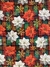 Coleção NATAL - FLORES DE NATAL COM FUNDO XADREZ - TRICOLINE 100% ALGODÃO - 0,50M X 1,50M