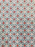 Tricoline GEOMÉTRICO COM CORAÇÕES Vermelho - FUNDO AZUL - Coleção Angels - 0,50m X 1,50m
