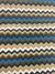 Tricoline GEOMÉTRICO CHEVRON BEGE, AZUL, CINZA E BRANCO - 0,50m X 1,50m