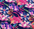 Tricoline Digital - FLORES PINK E AZUL - 0,50m X 1,50m