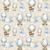 TRICOLINE URSINHO NAS NUVENS E BALÃO AZUL- Fundo bege claro - estamparia digital - 0,50m X 1,50m