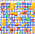 Tricoline Digital - COLEÇÃO VAMOS COZINHAR? - COMPOSE FRUTAS COM XADREZ AZUL - 0,50m X 1,50m