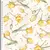 TULIPAS AMARELAS - FUNDO OFF WHITE -Tricoline Digital - 0,50m X 1,50m