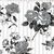 Tricoline Coleção PRETO e BRANCO - FLORAL - 0,50M X 1,50M