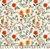 FLORAL DELICADO LARANJA 3D - FUNDO CLARO - TRICOLINE ESTAMPA DIGITAL - 0,50M X 1,50M