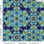 Tricoline Mandala Azul e Verde - Fundo Marinho - 0,50m X 1,50m